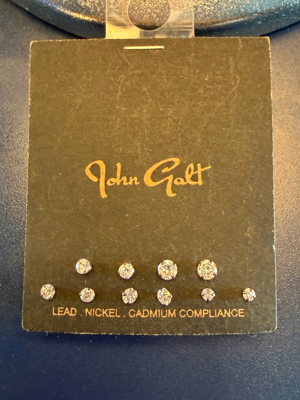 Silver Clear Crystal Stud Earring Set